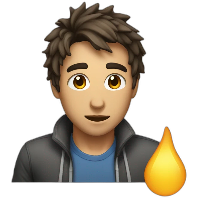 persona tiene calor suda emoji