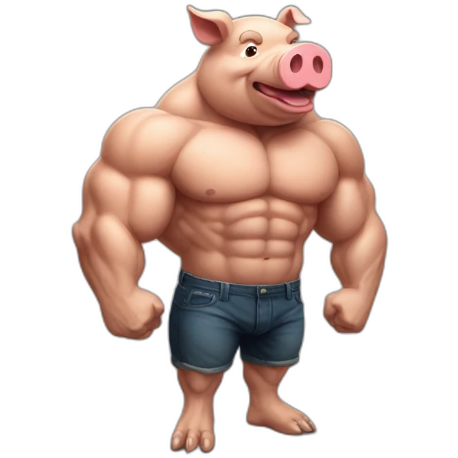Muscled pig emoji