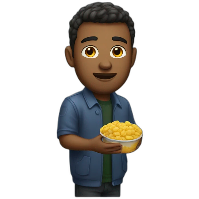 food delivery guy in heavyrain emoji