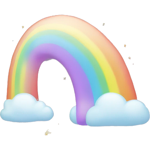 pastel rainbow with stars emoji