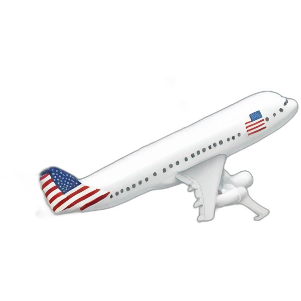 a plane flying in between the world trade center emoji