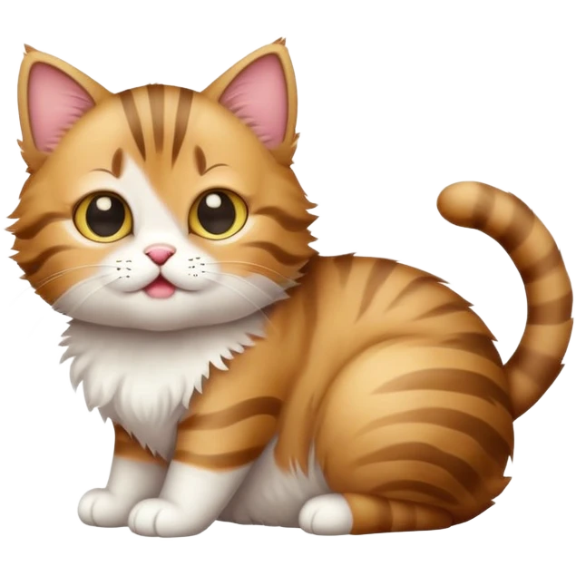 Baby cat pooping emoji