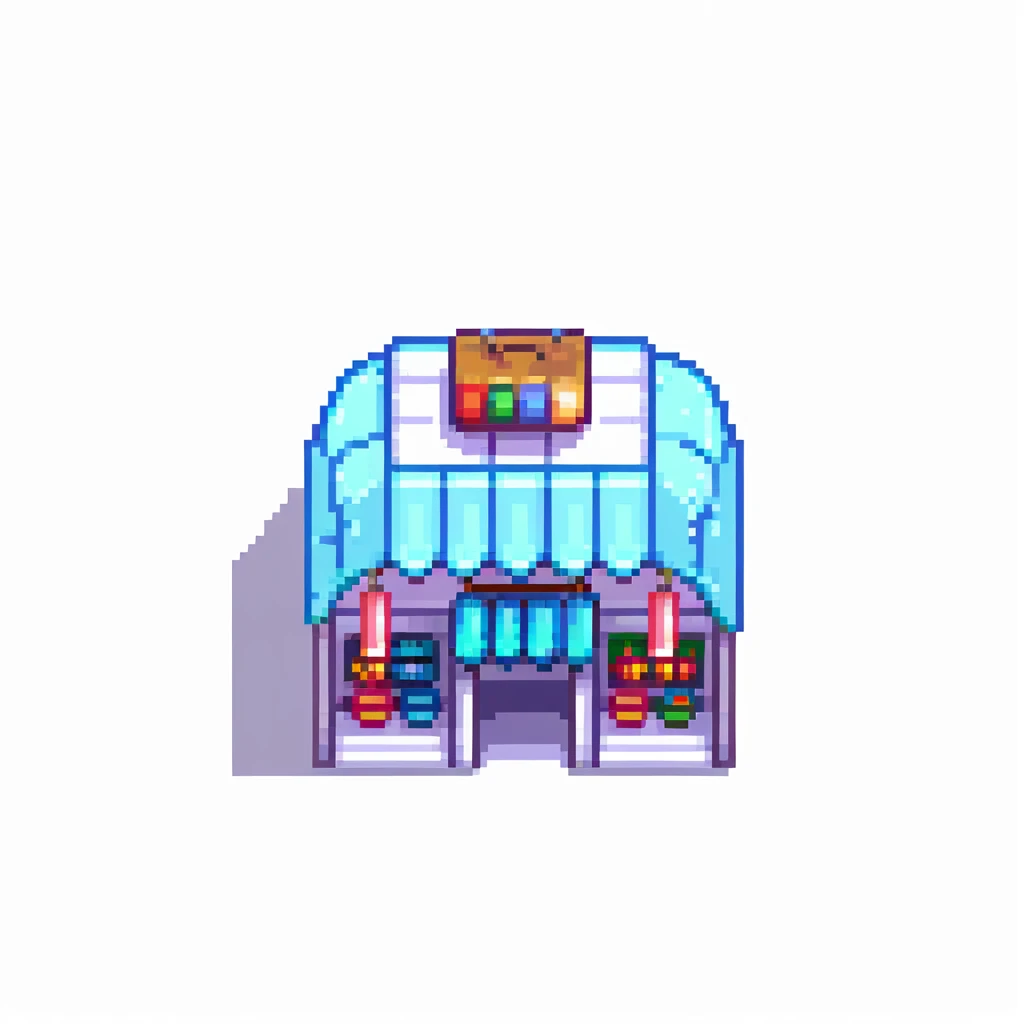 simple iconic shopping mall building emoji