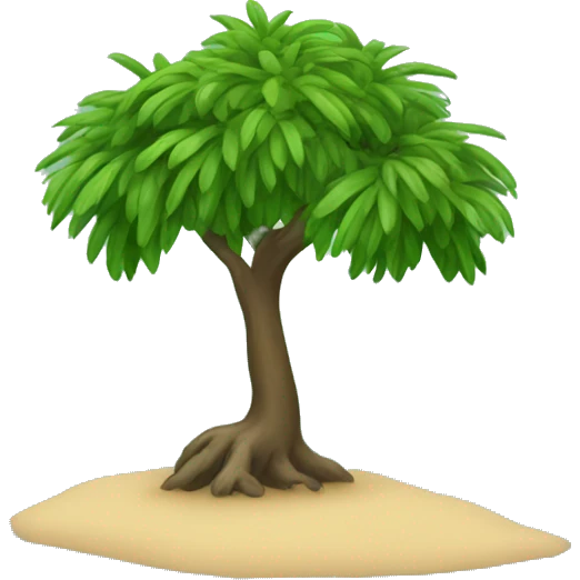 Bush on island emoji
