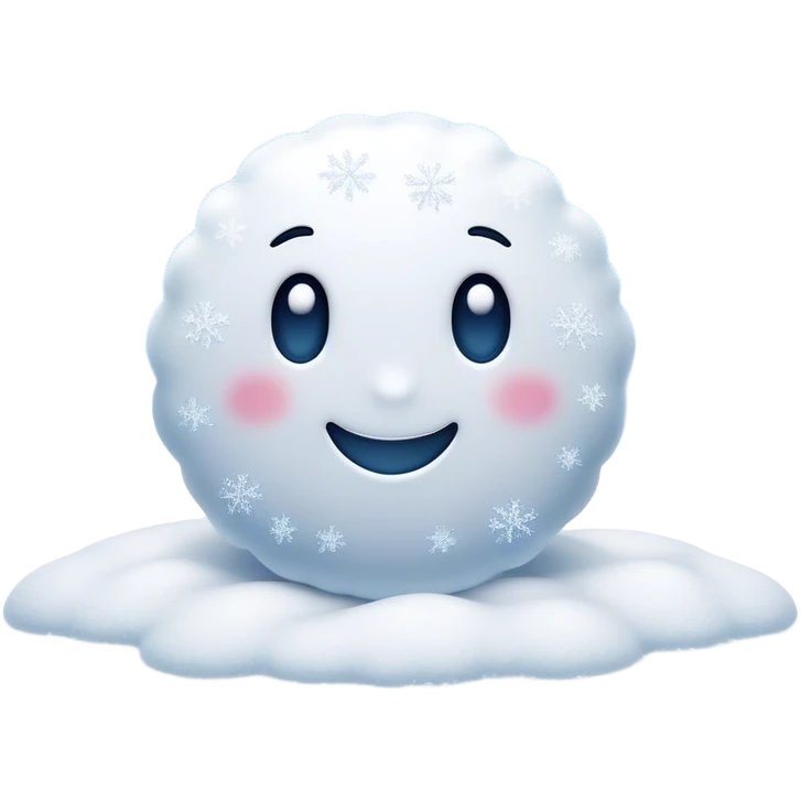 Cinematic Realistic Snow Emoji, Soft and delicate, with fluffy snowflakes drifting gently to the ground. The snow blankets the landscape in a peaceful, serene hush, creating a calm and sparkling atmosphere. Soft glowing outline, capturing the essence of tranquility, winter beauty, and crisp, clean freshness in a scene of falling snow! emoji