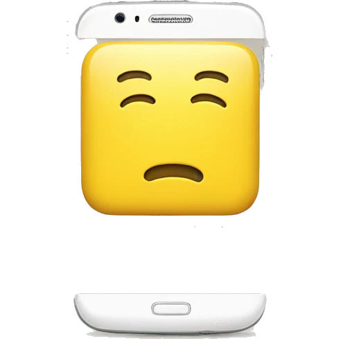 smart phone yellow color emoji