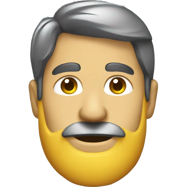 Constructor con barba prendas amarillas emoji