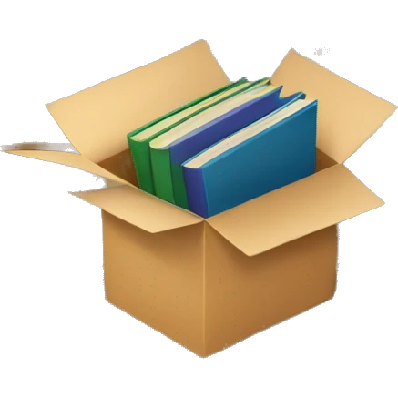 open box with books inside emoji