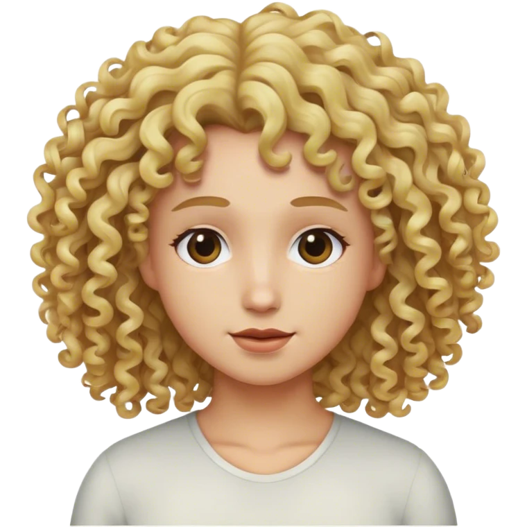 mixed blond curly hair emoji
