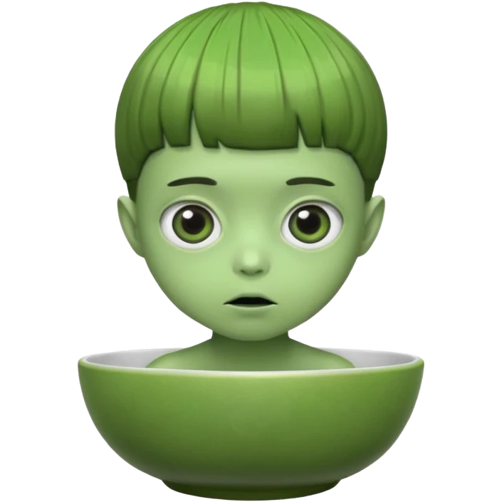 Alien with bowl haircut emoji
