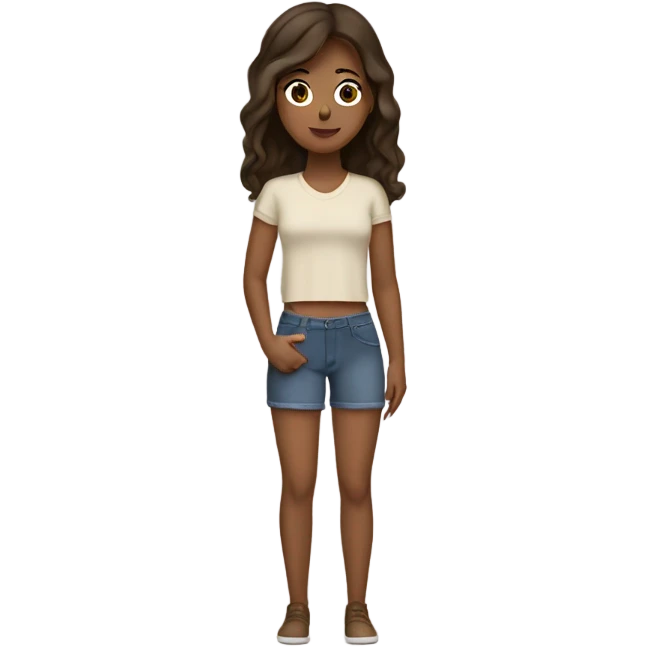 beige macbook with brunette girl emoji