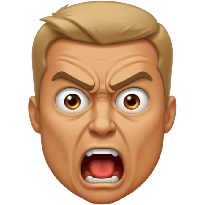 rude man screaming emoji