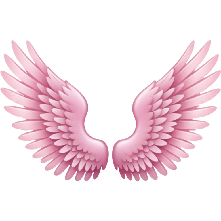 Tiny mini soft pink angel wings emoji
