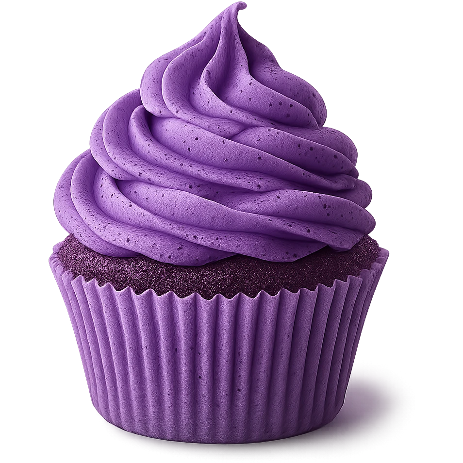 purple cupcake emoji