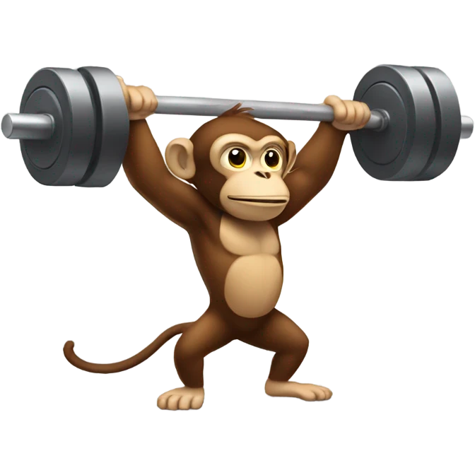 Monkey lifting weights  emoji
