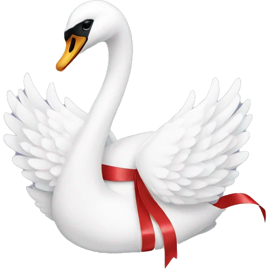 swan with ribbon emoji