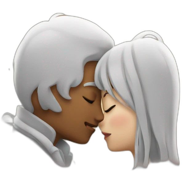 kiss with Praise emoji