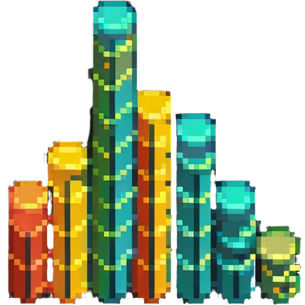 investment symbol, coin stack or rising graph emoji