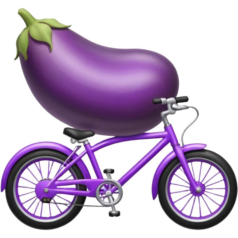Egg plant on a Bike  emoji