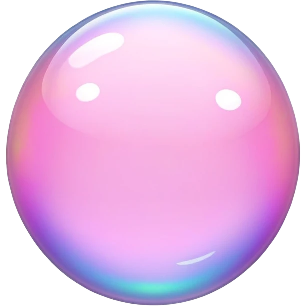 ultra realistic pink bubble emoji