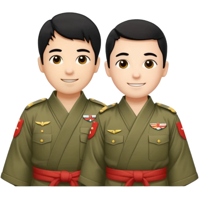 two brothers and two different sides of the world fighting, but still being in brotherly love. No one is an exchange student emoji