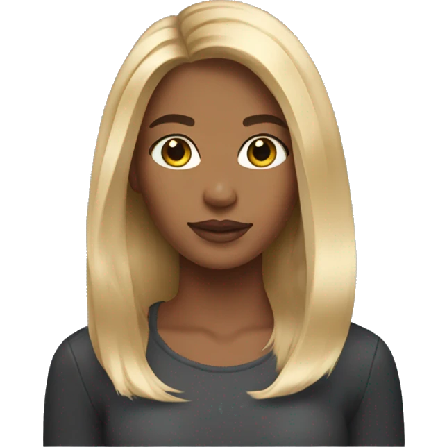 A girl with belayage blonde  emoji
