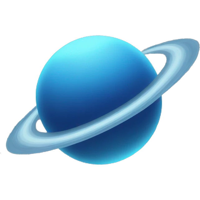 neptune planet dark blue emoji