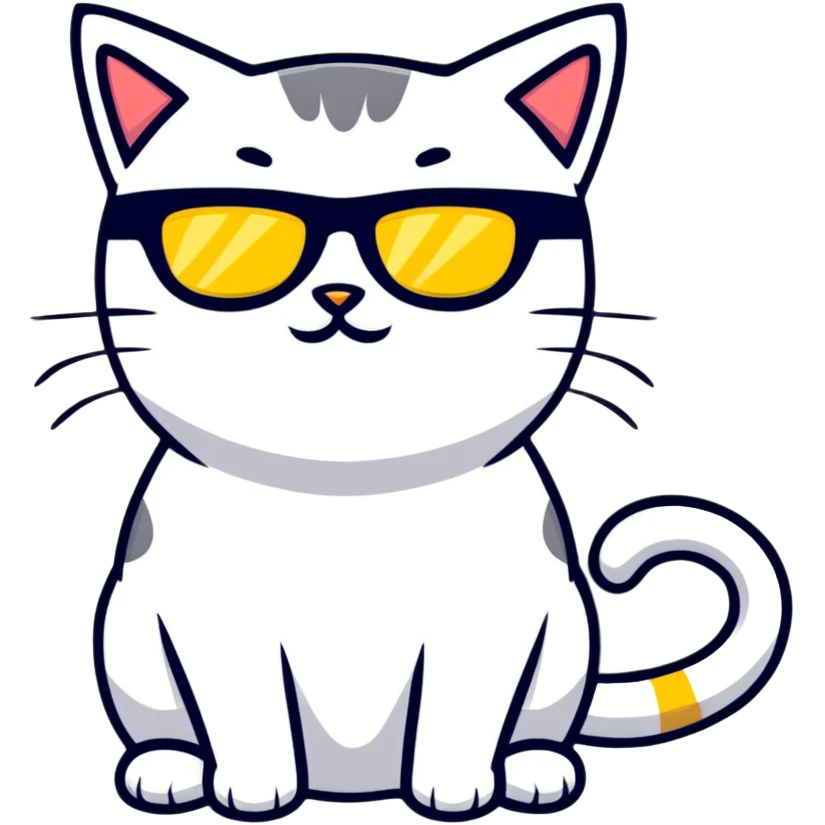 Cat with sunglasses emoji
