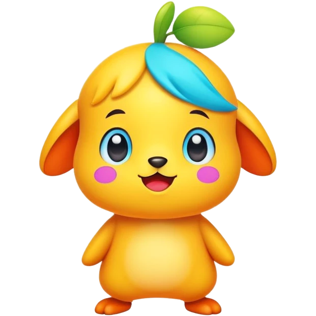 Sprunki character, cute cartoon character with bright colors emoji