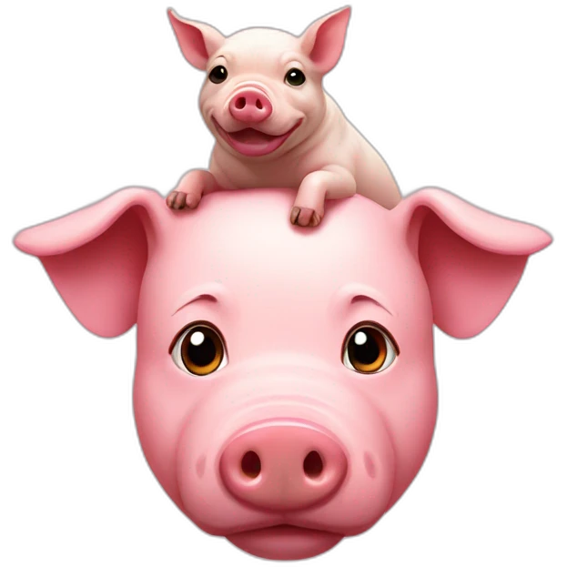 pig with dog on head emoji