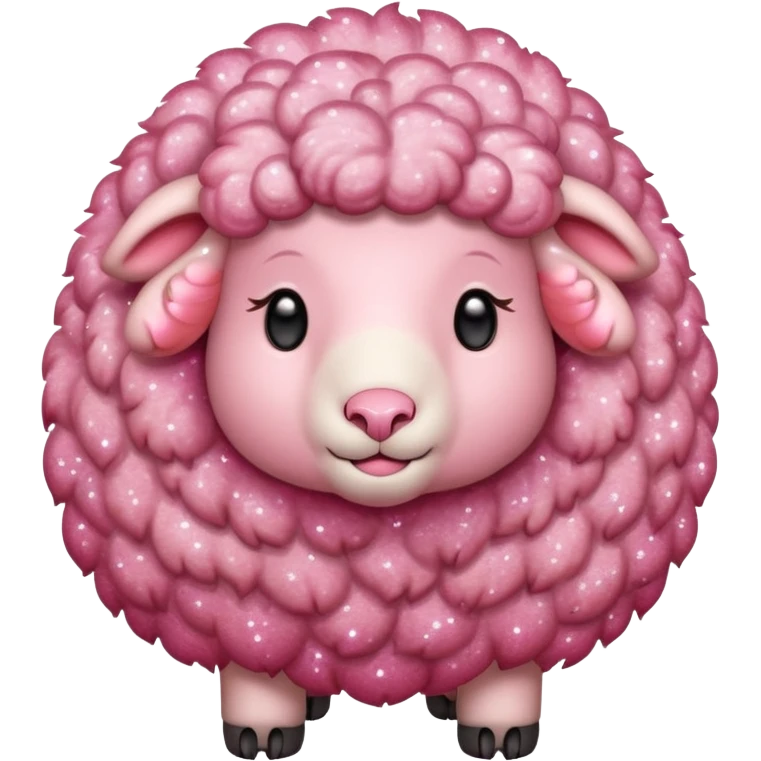 red glitter sheep emoji