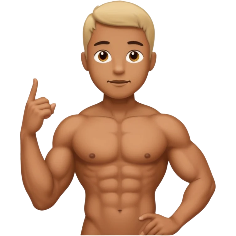 Naked man whit big penis emoji