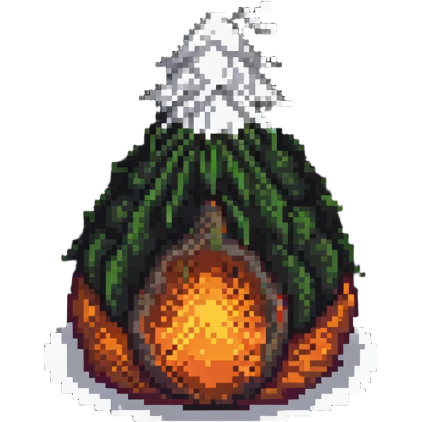 onion volcano erupting steam emoji