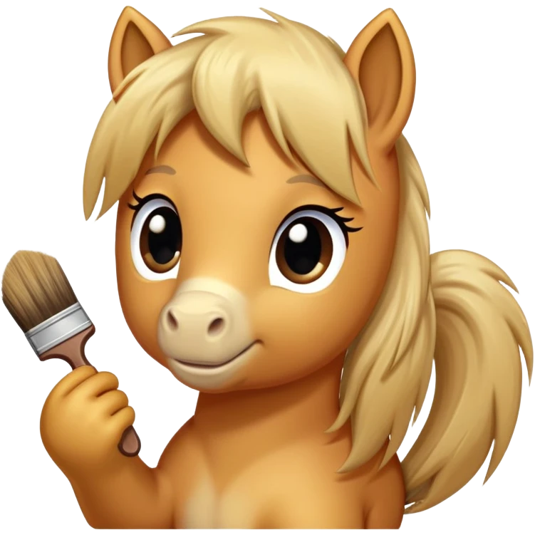 pony being brushed emoji