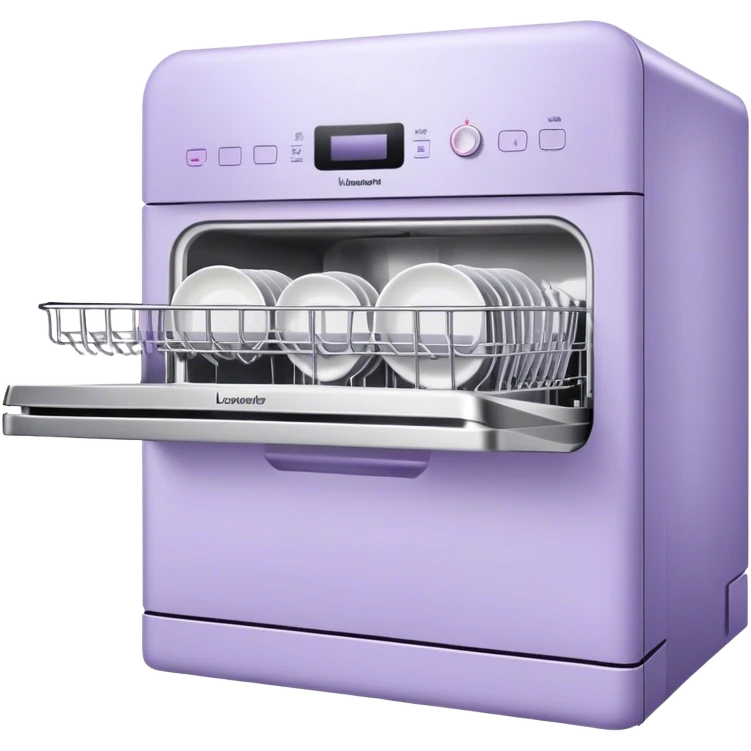 Aesthetic dishwasher in lavender color emoji