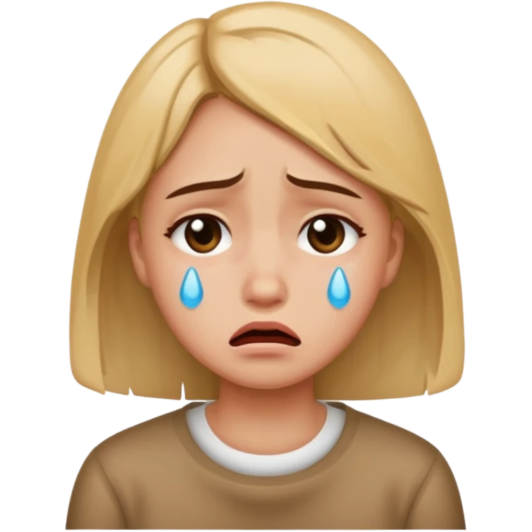 Girl crying emoji
