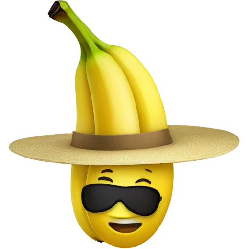 Banana with hat emoji