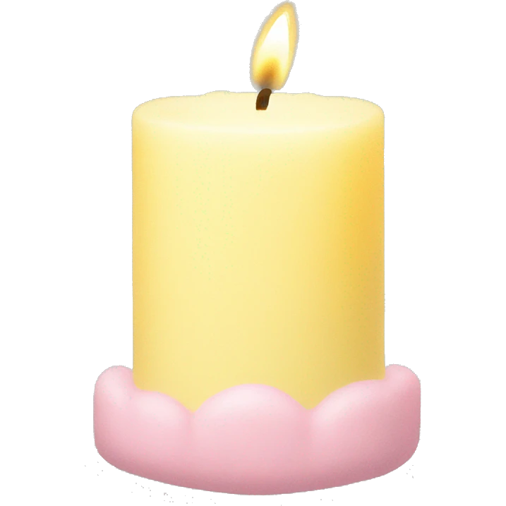 Pastel yellow candle emoji
