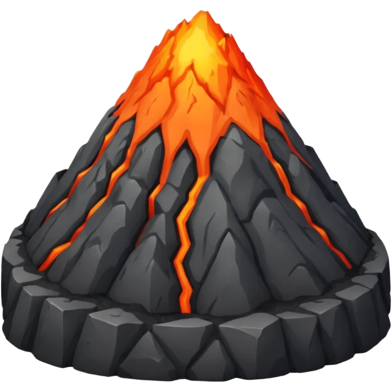 Create a volcano with its eyes tightly shut emoji