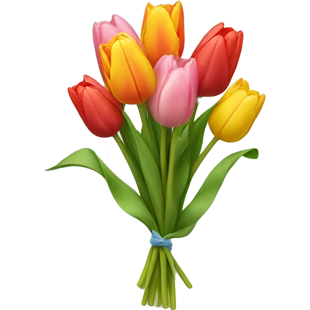 Tulip bouquet emoji