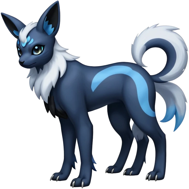 Absol-Umbreon-Fakémon-hybrid-creature (full body)  emoji