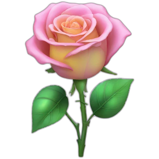 holographic rose emoji