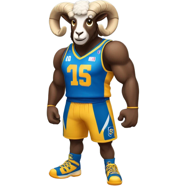 ram with a basketball uniform emoji