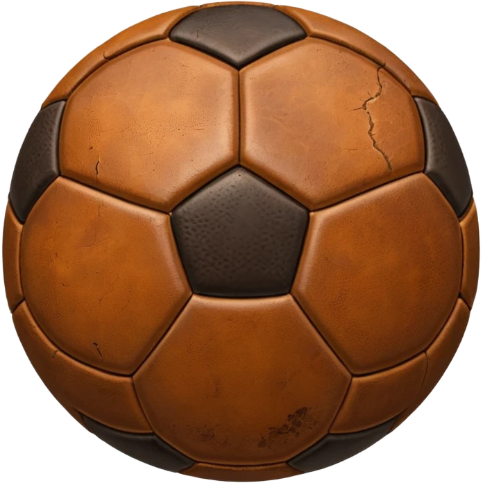 old brown cracked soccer ball emoji