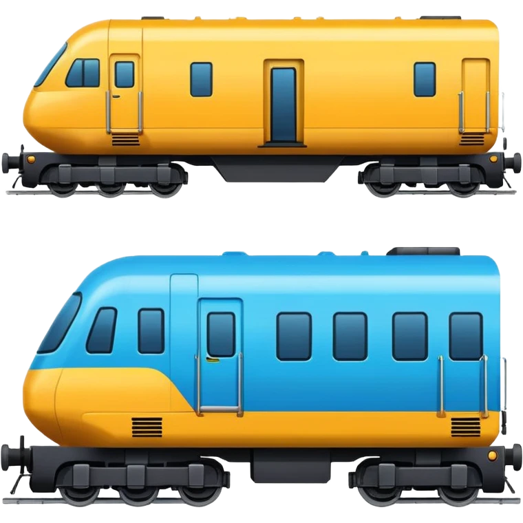 A modern cargo train in classic emoji style, variant 3. emoji