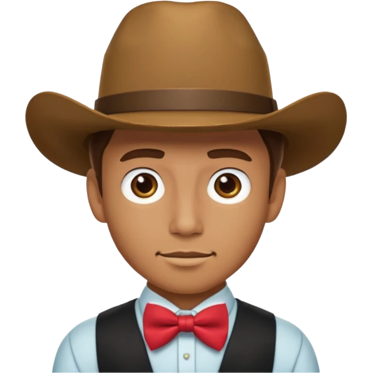 cowboy with bow tie emoji