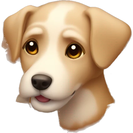 A cute dog in fall emoji