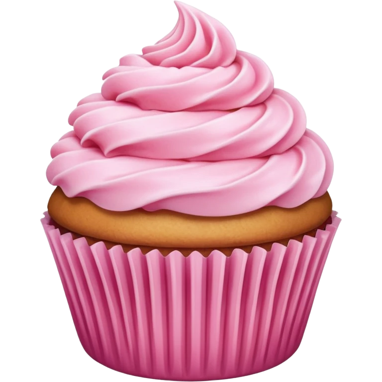 Cupcake with pink icing emoji