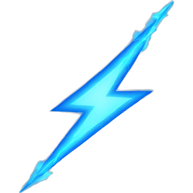 blue lightning emoji