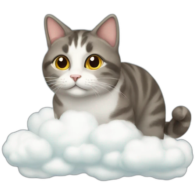 cat on cloud emoji
